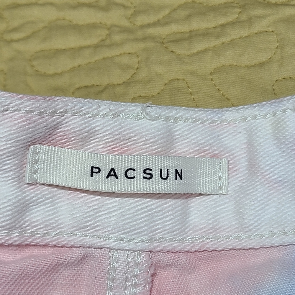 PacSun Hi Rise tie dye festival jean shorts size 26 - Picture 5 of 8